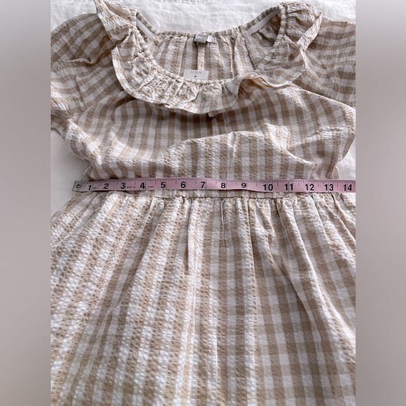 NWT J. Crew Seersucker Ruffleneck Mini Dress - Picture 4 of 8